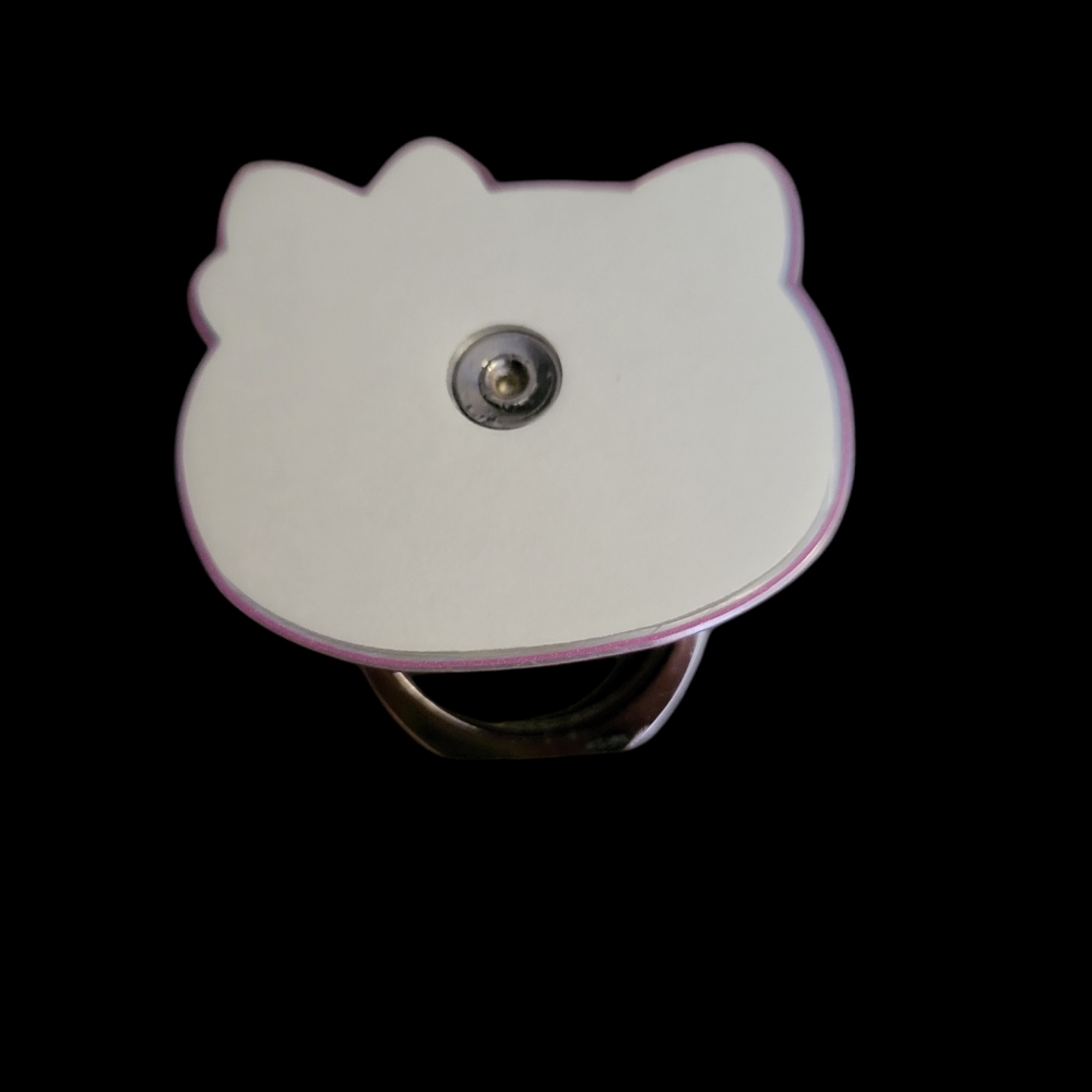 METAL PHONE RING HELLO KITTY PINK/ SILVER 1.5INCH  NIP MAKE GREAT GIFT - Picture 3 of 4